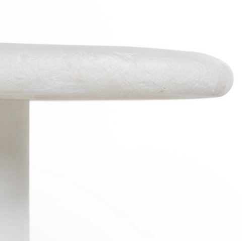 Grano Dining Table - White Plaster Molded Concrete