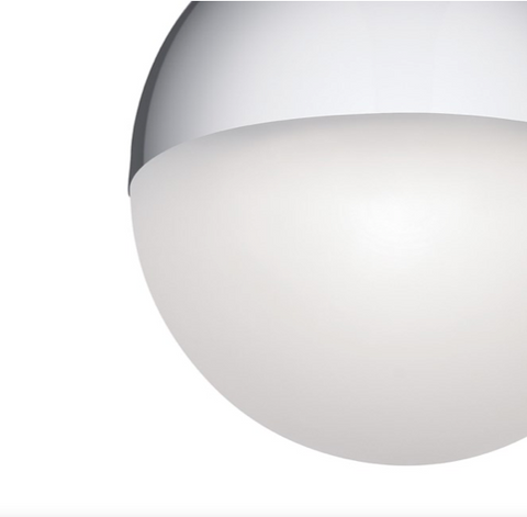 Moonlit LED 3000K 7.75" Pendant Chrome with White Glass - IN STOCK