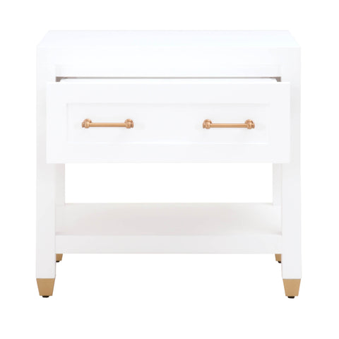 Stella 1-Drawer Nightstand - Matte White
