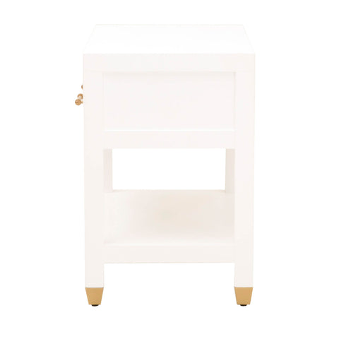 Stella 1-Drawer Nightstand - Matte White