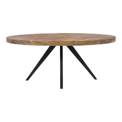 Parq Oval Dining Table - Cappuccino