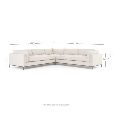 Grammercy 3-Pc Sectional - Oak Sand