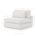 Bloor Sectional Armless-Chess Pewter