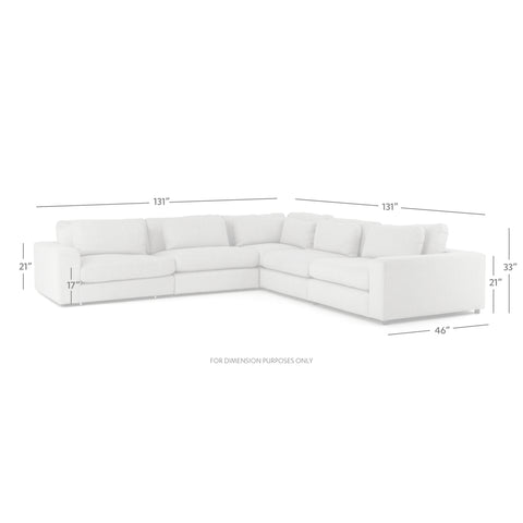 Bloor 5-Pc Sectional - Essence Natural