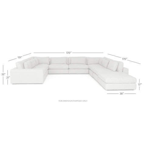 Bloor 8-Pc Sectional W/ Ottoman-Essence Natural