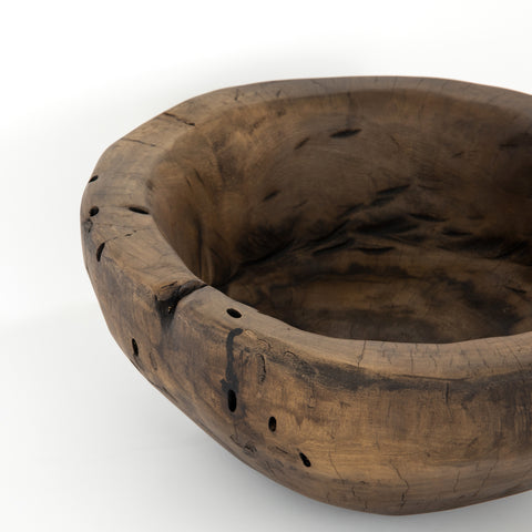 Reclaimed Wood Bowl-Ochre