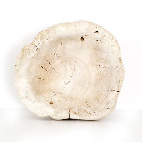 Reclaimed Wood Bowl-Ivory