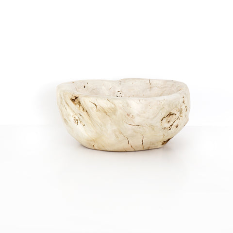 Reclaimed Wood Bowl-Ivory
