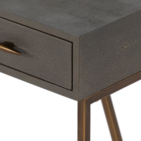 Shagreen Desk-Brass/Grey Shagreen