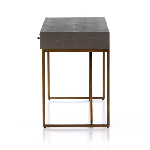 Shagreen Desk-Brass/Grey Shagreen