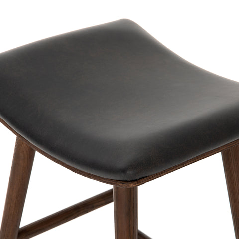 Union Counter Stool -Warm Parawood/Distressed Black