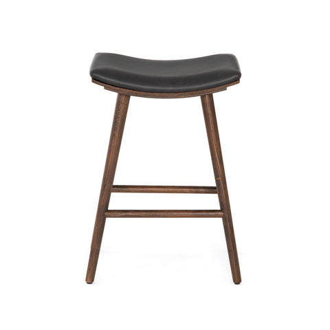 Union Counter Stool -Warm Parawood/Distressed Black