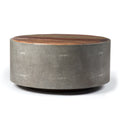 Crosby Round Coffee Table - Charcoal Shagreen