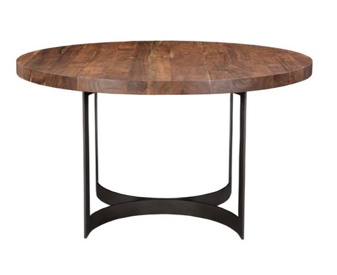 Bent Round Dining Table 54"- Brown