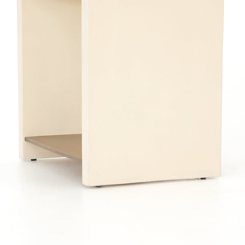 Hugo End Table Parchment White
