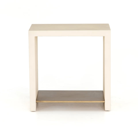 Hugo End Table Parchment White