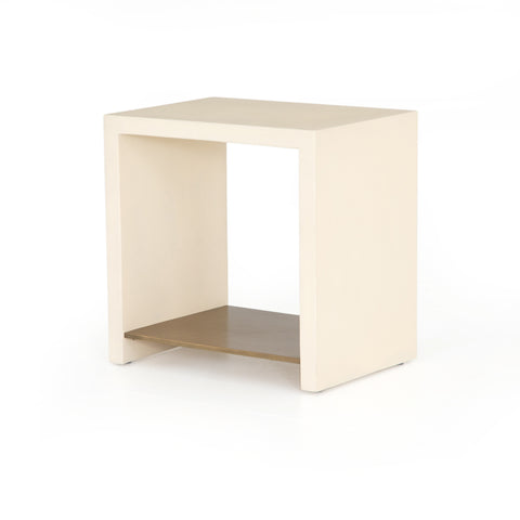 Hugo End Table Parchment White