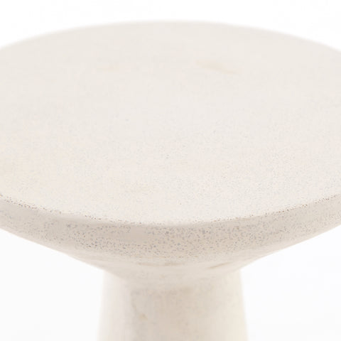 Ravine Concrete Accent Tables, Set Of 2 - Parchment White