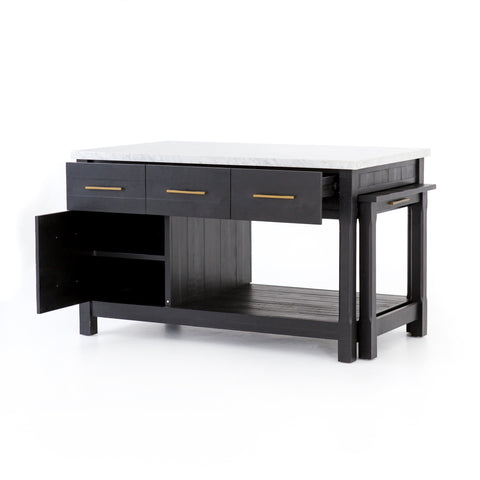 Ian Kitchen Island Black Acacia