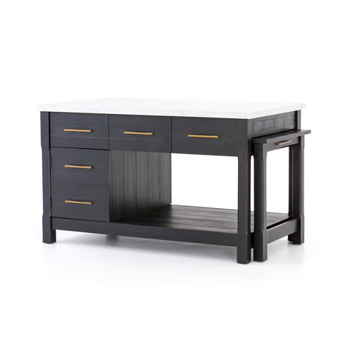 Ian Kitchen Island Black Acacia