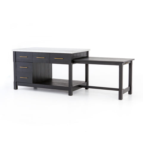 Ian Kitchen Island Black Acacia