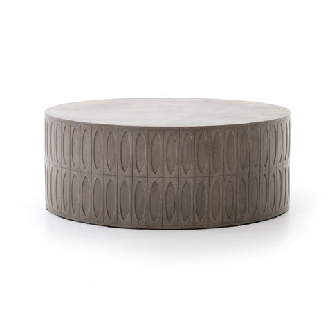 Colorado Drum Coffee Table - Grey Concrete