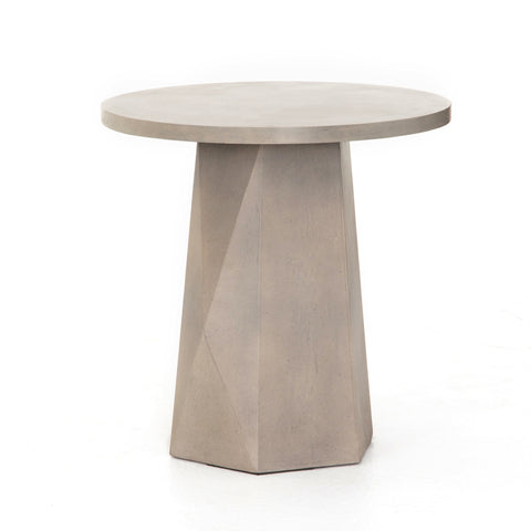 Bowman Outdoor End Table - Grey Concrete