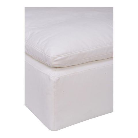 Clay Ottoman Livesmart Fabric White