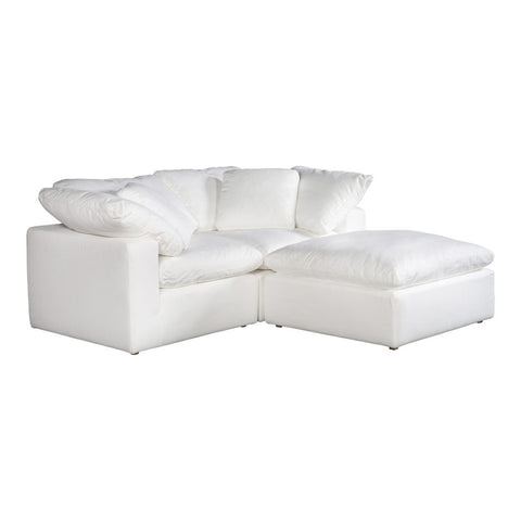 Clay Nook Modular Sectional Livesmart Fabric White