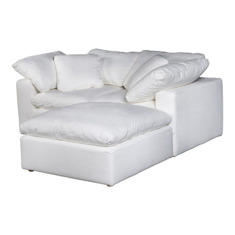 Clay Nook Modular Sectional Livesmart Fabric White