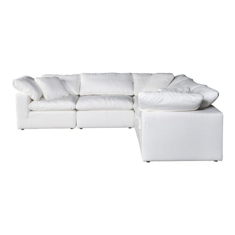 Clay Classic L-Shaped Modular Sectional Cream White