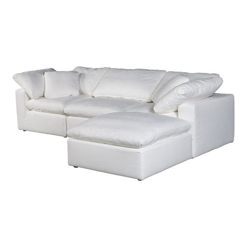 Terra Condo Lounge Modular Sectional Livesmart Fabric -Cream White