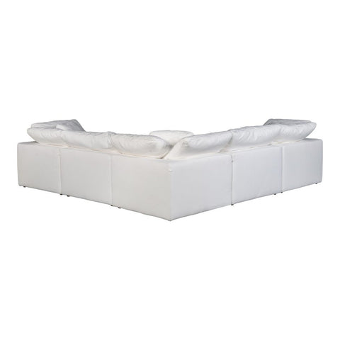 Terra Condo Classic L Modular Sectional Livesmart Fabric -Cream White