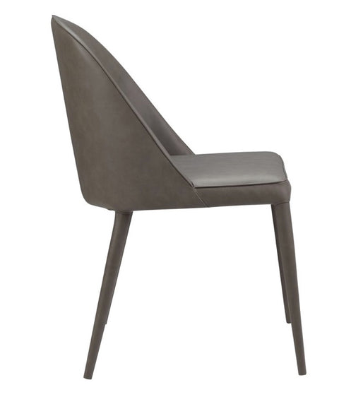 Burton Dining Chair Grey Vegan Leather