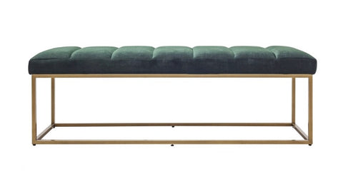 Katie Leather Bench Green