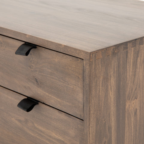 Trey Desk System w/ cabinet-Auburn Poplar