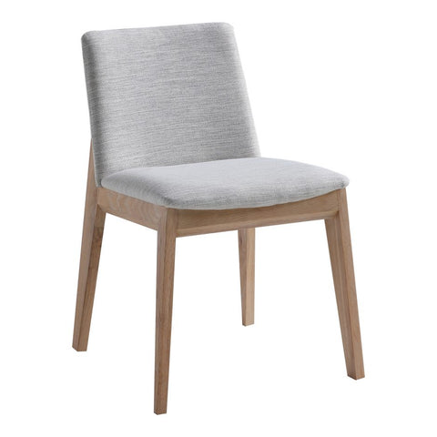 Deco Oak Dining Chair Light Grey