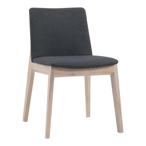 Deco Oak Dining Chair Dark Grey