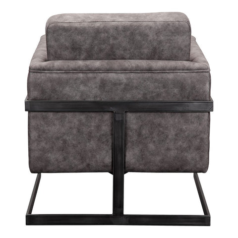 Luxley Club Chair Grey Velvet