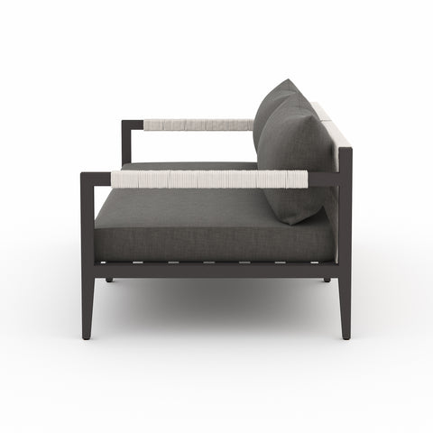 Sherwood Outdoor Sofa-63"-Bronze/Charcoal
