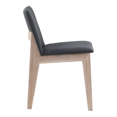 Deco Oak Dining Chair Dark Grey