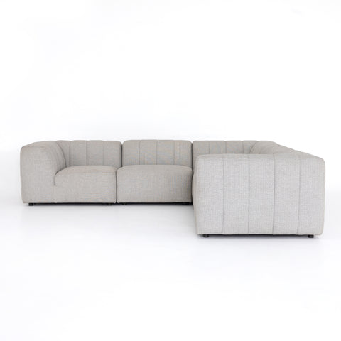 Gwen Outdoor 5Pc Sectional- Faye Ash