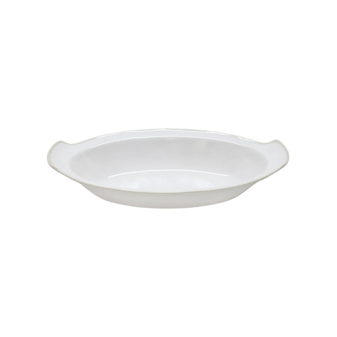 Beja  Oval gratin - 33 cm | 13'' - White & cream