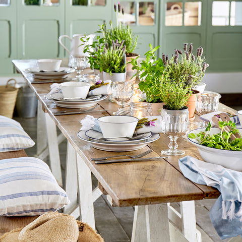Beja  Ramekin/butter dish - 7 cm | 3'' - White & blue