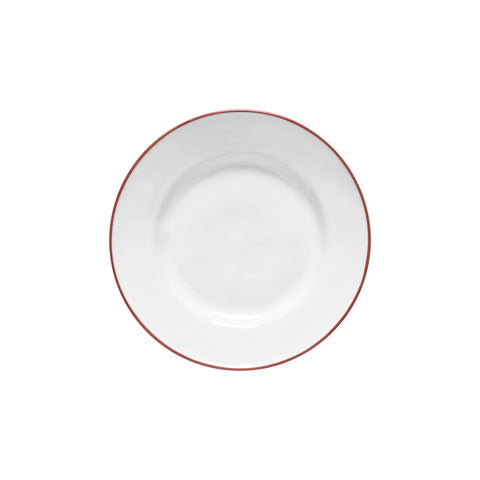 Beja  Salad/dessert plate - 23 cm | 9'' - White & red