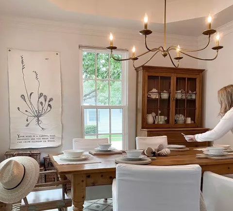 Your Mind Is A Garden- Botanical Wall Tarp