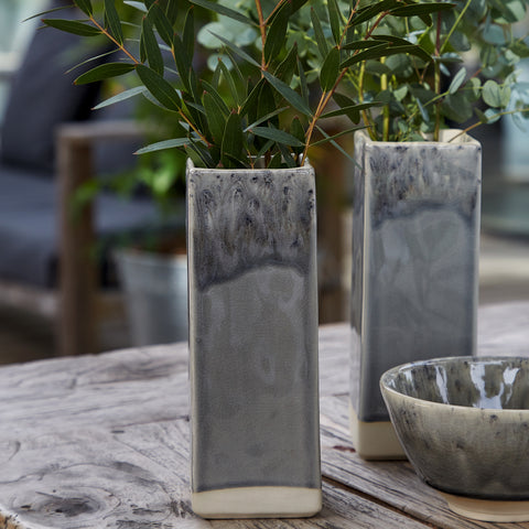 Madeira  Rect. vase - 20 cm | 8'' - Grey
