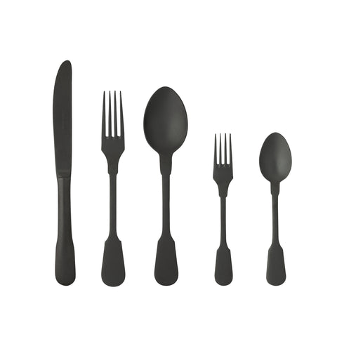 Saga  Flatware 5 pieces - Black