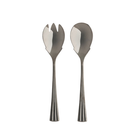 Vime  Salad serving set (2pc) - Anthracite oxydé