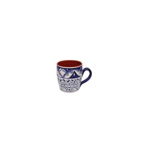 Alentejo Terracotta Mug - 0.41 L | 14 oz. - Blue-white